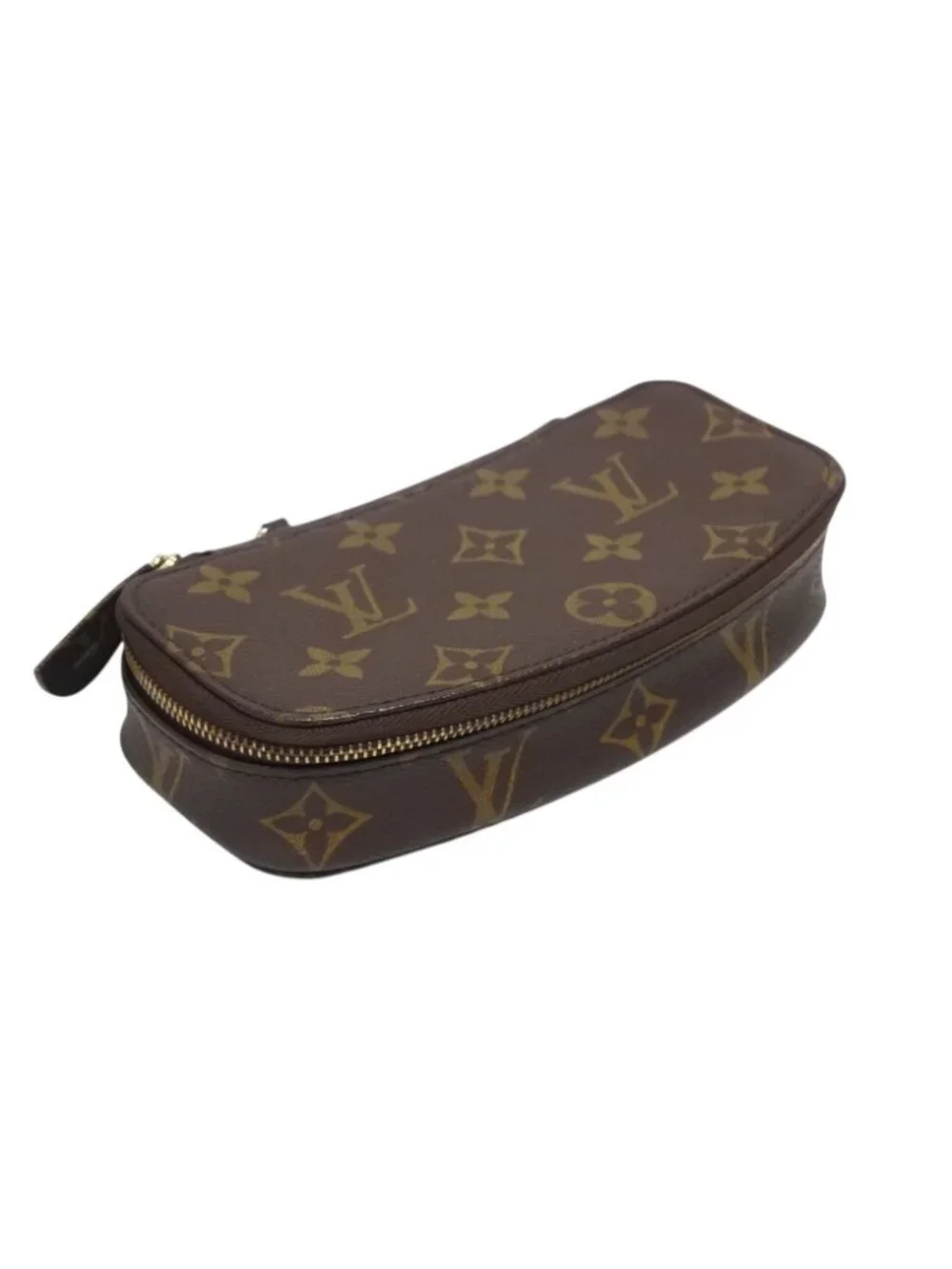Louis Vuitton Poche Monte Carlo Jewelry Case Brown Gold